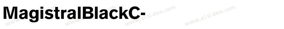 MagistralBlackC字体转换