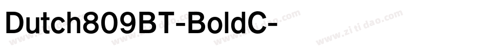 Dutch809BT-BoldC字体转换