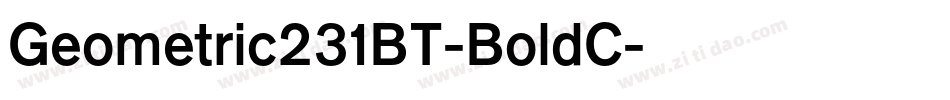 Geometric231BT-BoldC字体转换