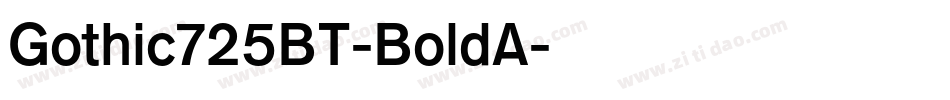 Gothic725BT-BoldA字体转换