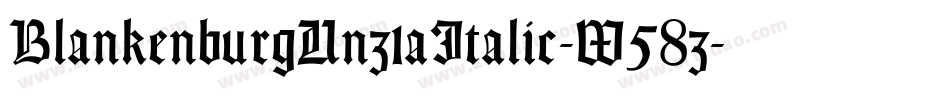 BlankenburgUnz1aItalic-W58z字体转换