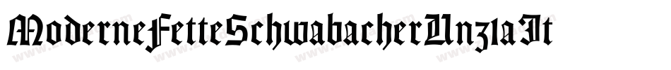 ModerneFetteSchwabacherUnz1aItalic-MOjv字体转换