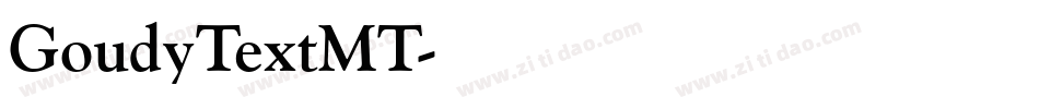 GoudyTextMT字体转换