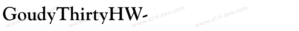 GoudyThirtyHW字体转换