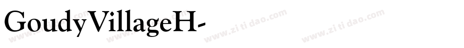 GoudyVillageH字体转换