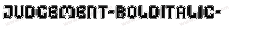 Judgement-BoldItalic字体转换