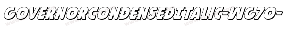 GovernorCondensedItalic-Wg7O字体转换