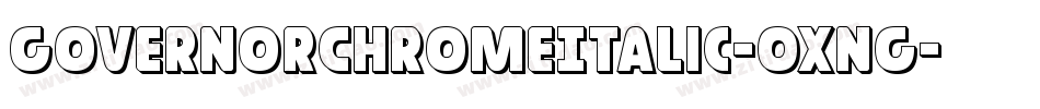 GovernorChromeItalic-0XnG字体转换