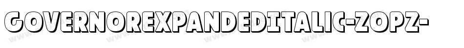 GovernorExpandedItalic-Z0Pz字体转换