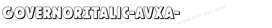 GovernorItalic-AVXA字体转换