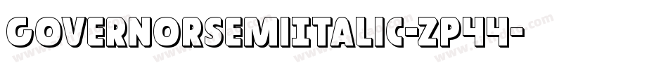 GovernorSemiItalic-zP44字体转换
