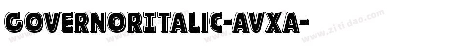 GovernorItalic-AVXA字体转换