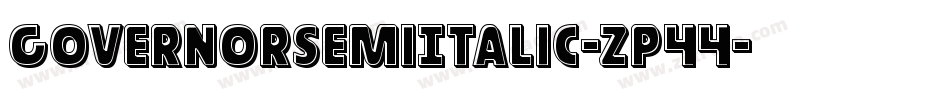 GovernorSemiItalic-zP44字体转换