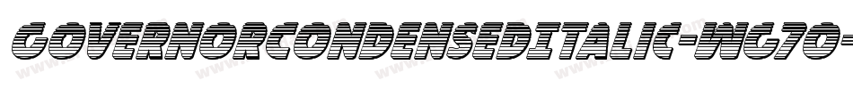 GovernorCondensedItalic-Wg7O字体转换