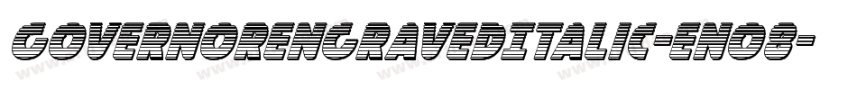 GovernorEngravedItalic-En08字体转换