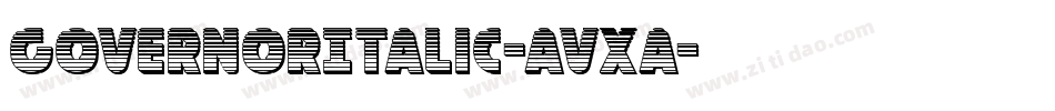 GovernorItalic-AVXA字体转换