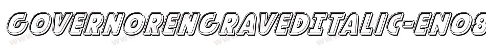 GovernorEngravedItalic-En08字体转换