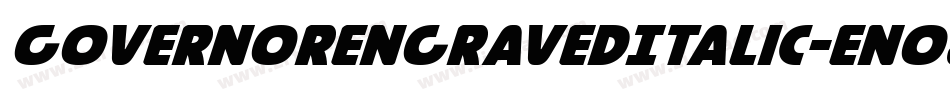 GovernorEngravedItalic-En08字体转换