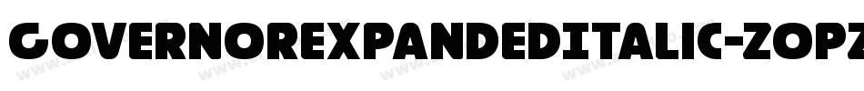 GovernorExpandedItalic-Z0Pz字体转换