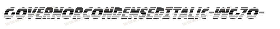 GovernorCondensedItalic-Wg7O字体转换