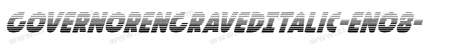 GovernorEngravedItalic-En08字体转换