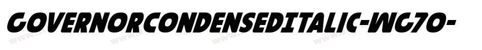 GovernorCondensedItalic-Wg7O字体转换