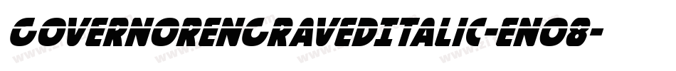 GovernorEngravedItalic-En08字体转换