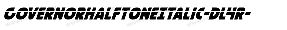 GovernorHalftoneItalic-Dl4R字体转换