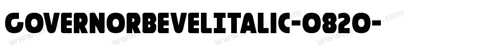 GovernorBevelItalic-o82o字体转换