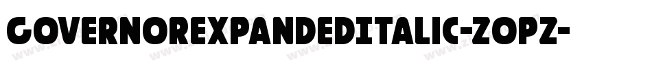 GovernorExpandedItalic-Z0Pz字体转换