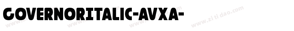 GovernorItalic-AVXA字体转换