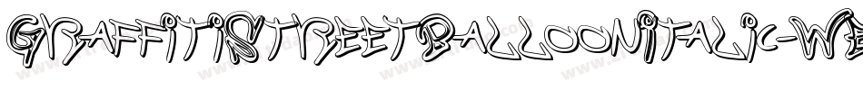 GraffitiStreetBalloonItalic-WE0n字体转换