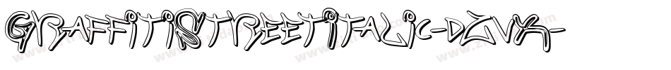 GraffitiStreetItalic-dzvX字体转换