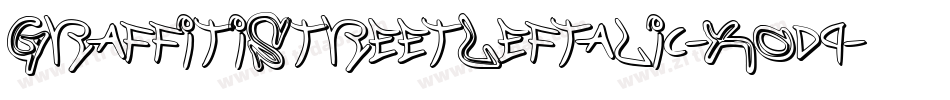 GraffitiStreetLeftalic-XOd9字体转换