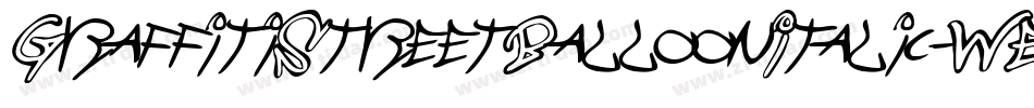 GraffitiStreetBalloonItalic-WE0n字体转换
