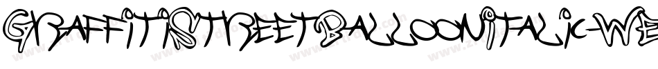 GraffitiStreetBalloonItalic-WE0n字体转换
