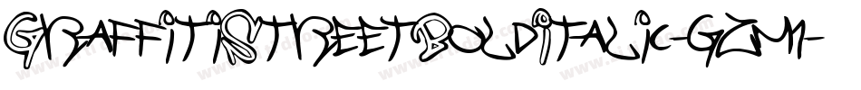GraffitiStreetBoldItalic-gzm1字体转换