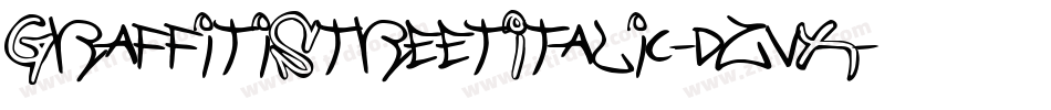 GraffitiStreetItalic-dzvX字体转换