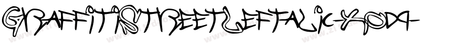 GraffitiStreetLeftalic-XOd9字体转换