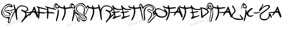 GraffitiStreetRotatedItalic-2a3K字体转换