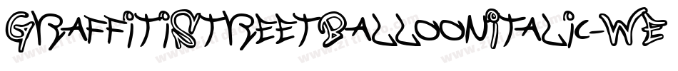 GraffitiStreetBalloonItalic-WE0n字体转换