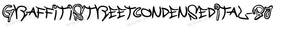 GraffitiStreetCondensedItal-BJ5d字体转换