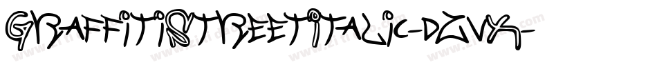 GraffitiStreetItalic-dzvX字体转换