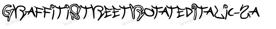 GraffitiStreetRotatedItalic-2a3K字体转换