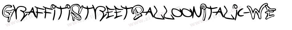 GraffitiStreetBalloonItalic-WE0n字体转换