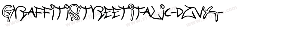 GraffitiStreetItalic-dzvX字体转换