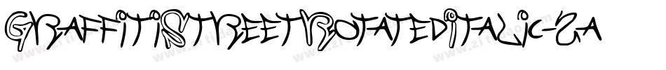 GraffitiStreetRotatedItalic-2a3K字体转换