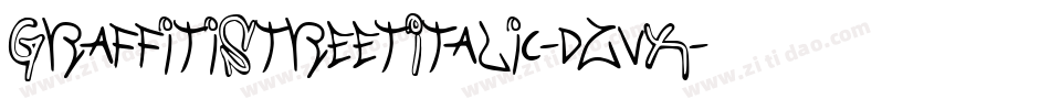 GraffitiStreetItalic-dzvX字体转换