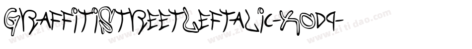GraffitiStreetLeftalic-XOd9字体转换