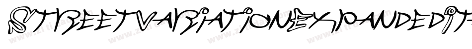 StreetVariationExpandedItalic-Bl8字体转换